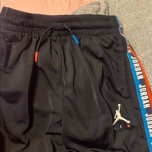 Womens  Black Joggers with Colorful Side Stripes